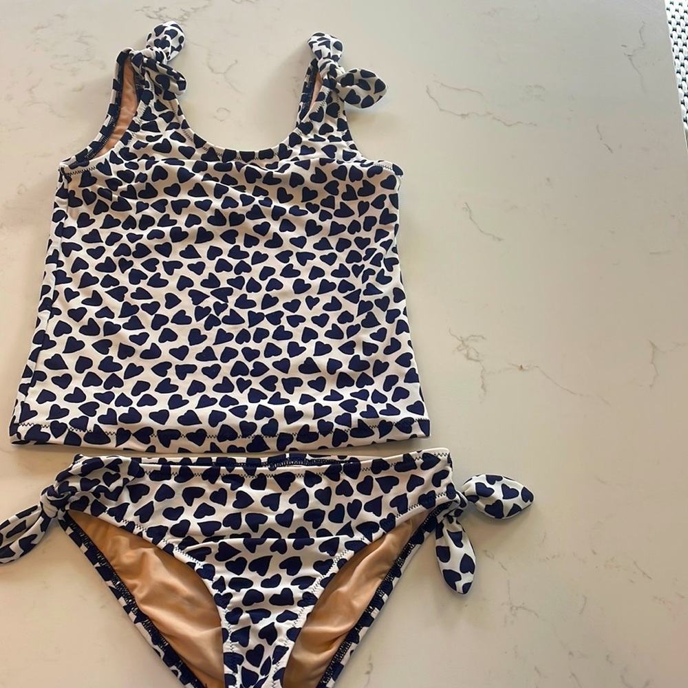 Crewcuts tankini swimsuit hearts size 8